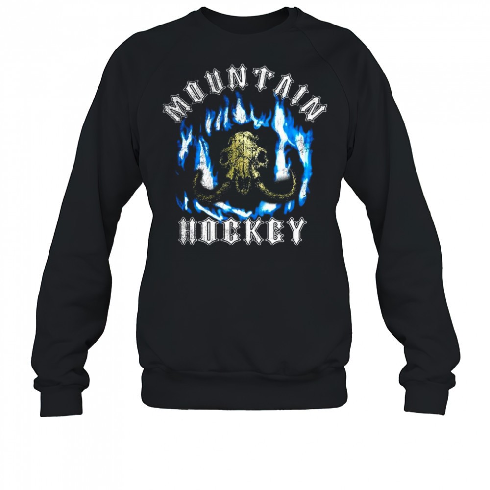 mountain-hockey-mammoth-skull-with-horns-in-blue-flames-shirt-hicx2mlt Mountain hockey mammoth skull with horns in blue flames shirt
