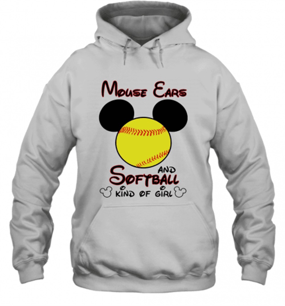 Mouse Ears And Softball Kind Of Girl shirt T-Shirt