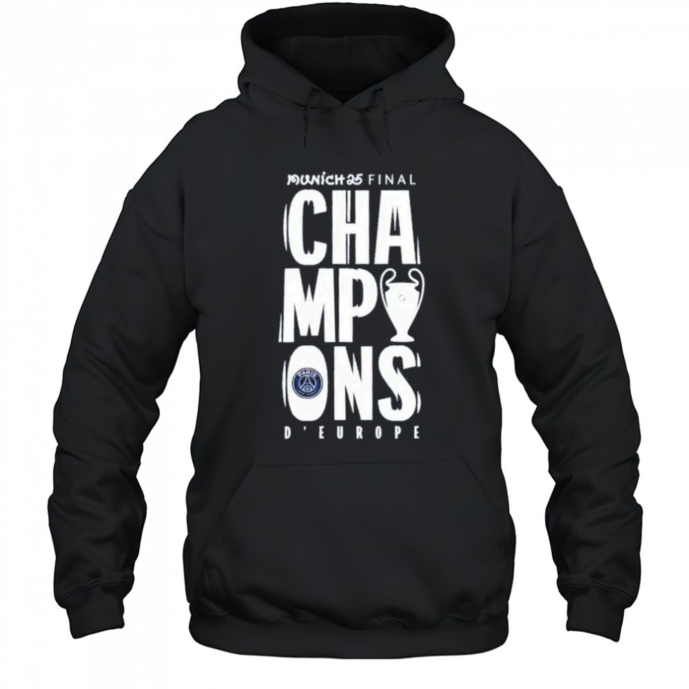Munich 25 Final PSG UCL Champions 2025 Large Graphic T-Shirt
