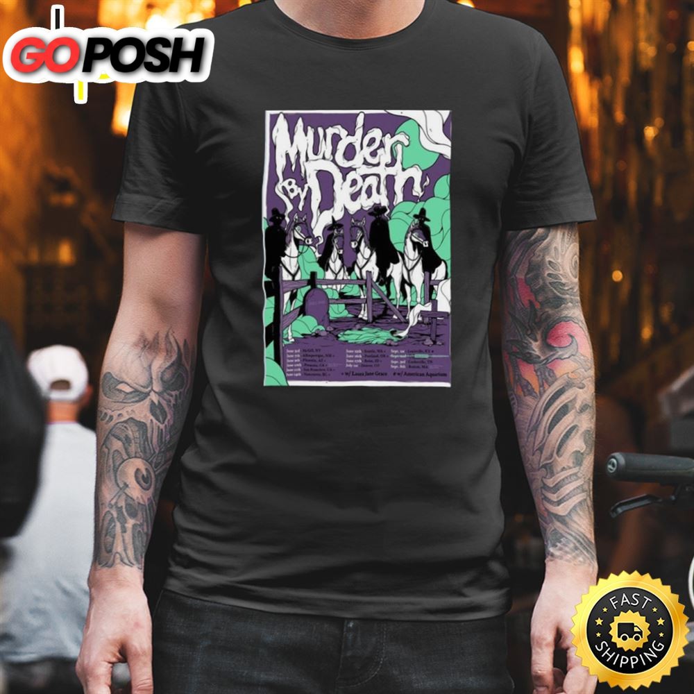 Murder By Death With Laura Jane Grace W American Aquarium Tour 2025 T-shirt