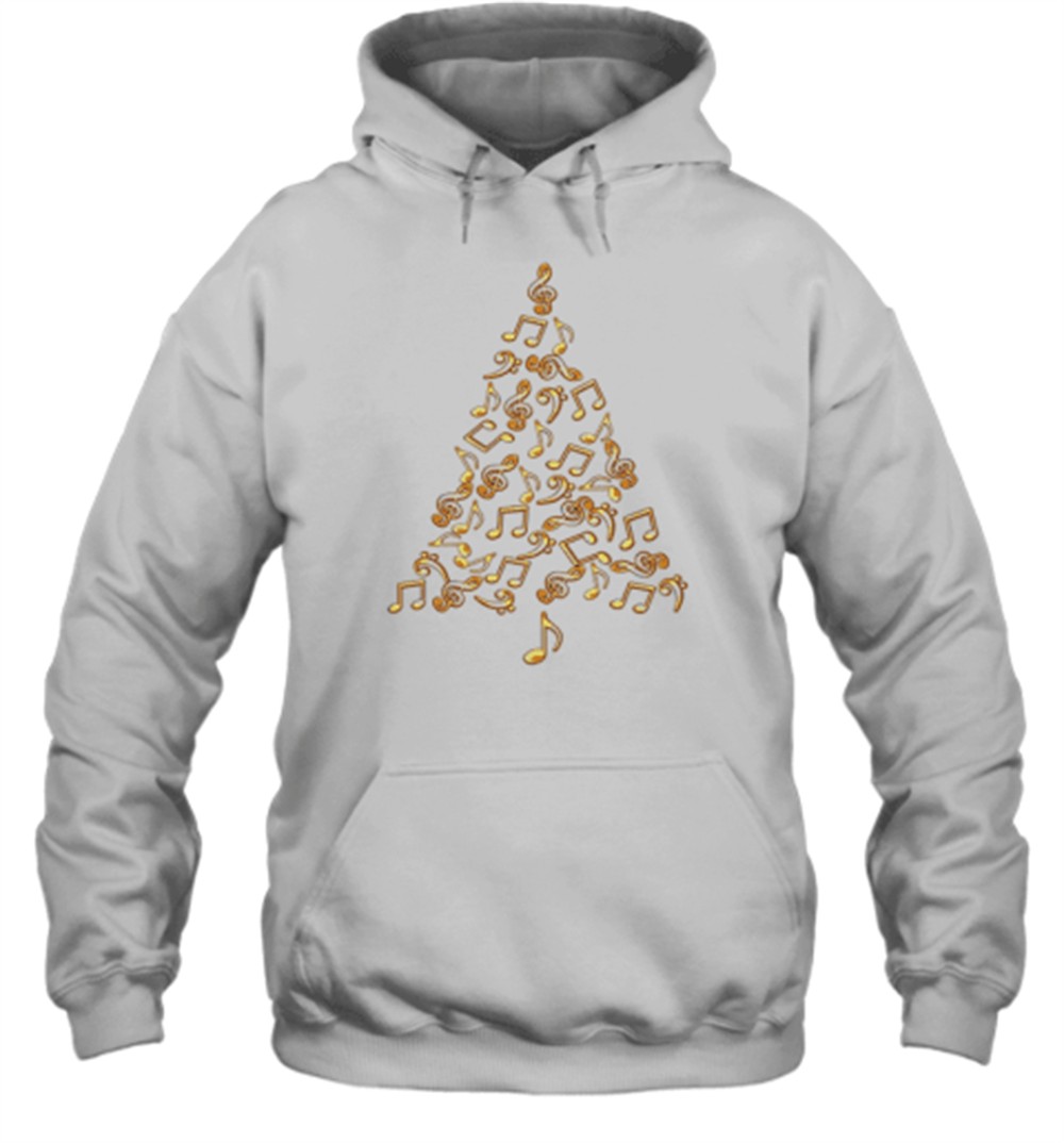 Music Gold Notes Tree Christmas Teacher T-Shirt