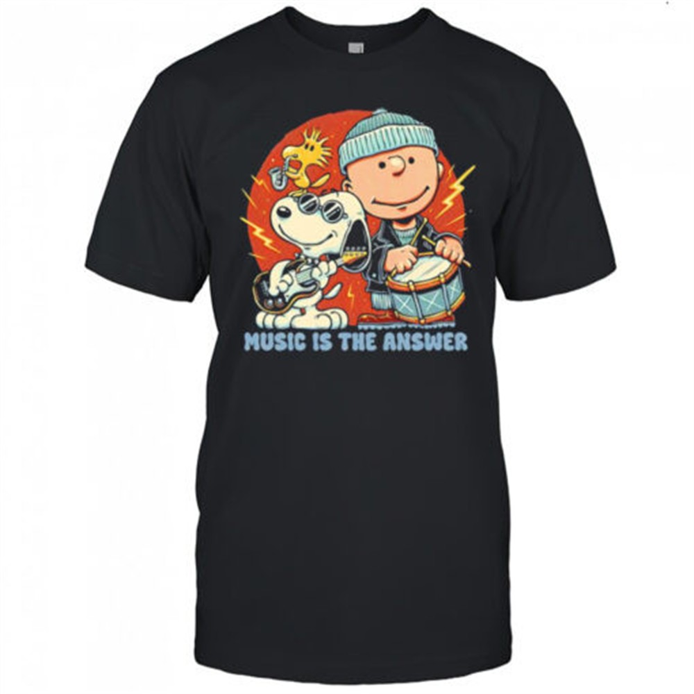 music-is-the-answer-peanuts-shirt-ruhbptvi Music is the answer Peanuts shirt