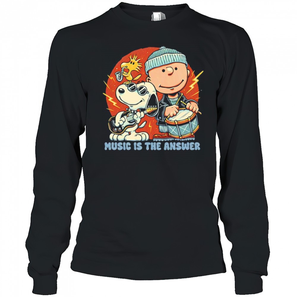 music-is-the-answer-peanuts-shirt-ruhbptvi Music is the answer Peanuts shirt