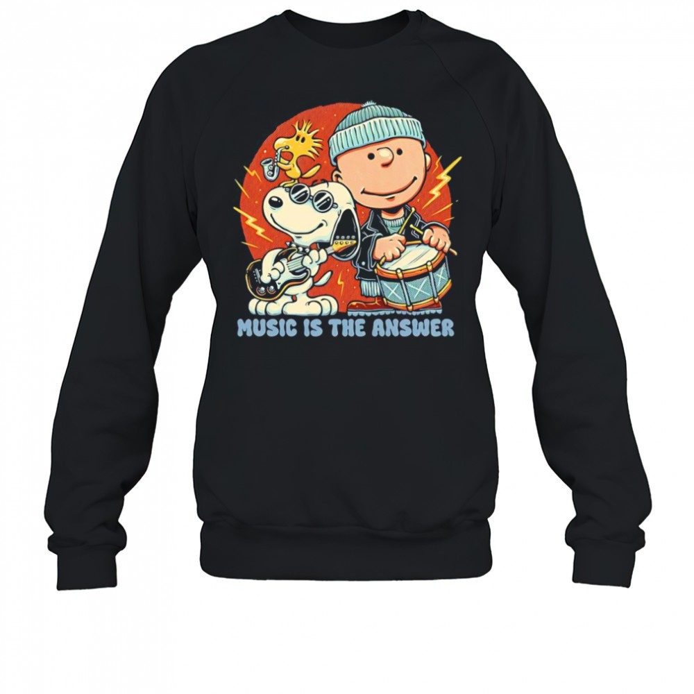 music-is-the-answer-peanuts-shirt-ruhbptvi Music is the answer Peanuts shirt