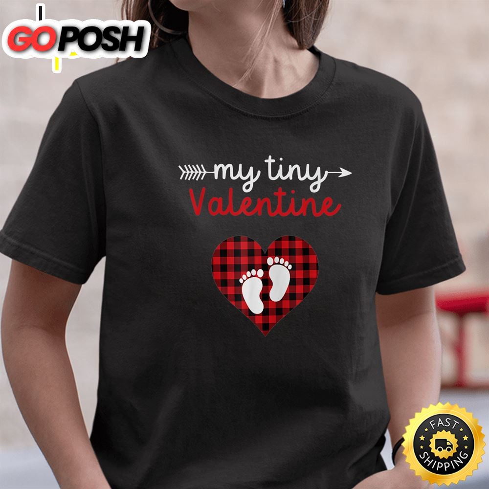 My Tiny Valentine Mom To Be 2025 Pregnancy Announcement T-Shirt