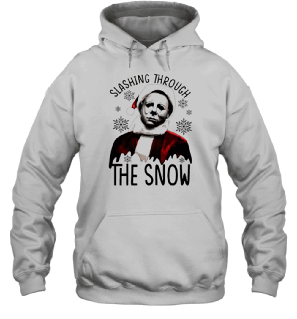 Myers Slashing Through The Snow Horror Christmas 2025 T-Shirt