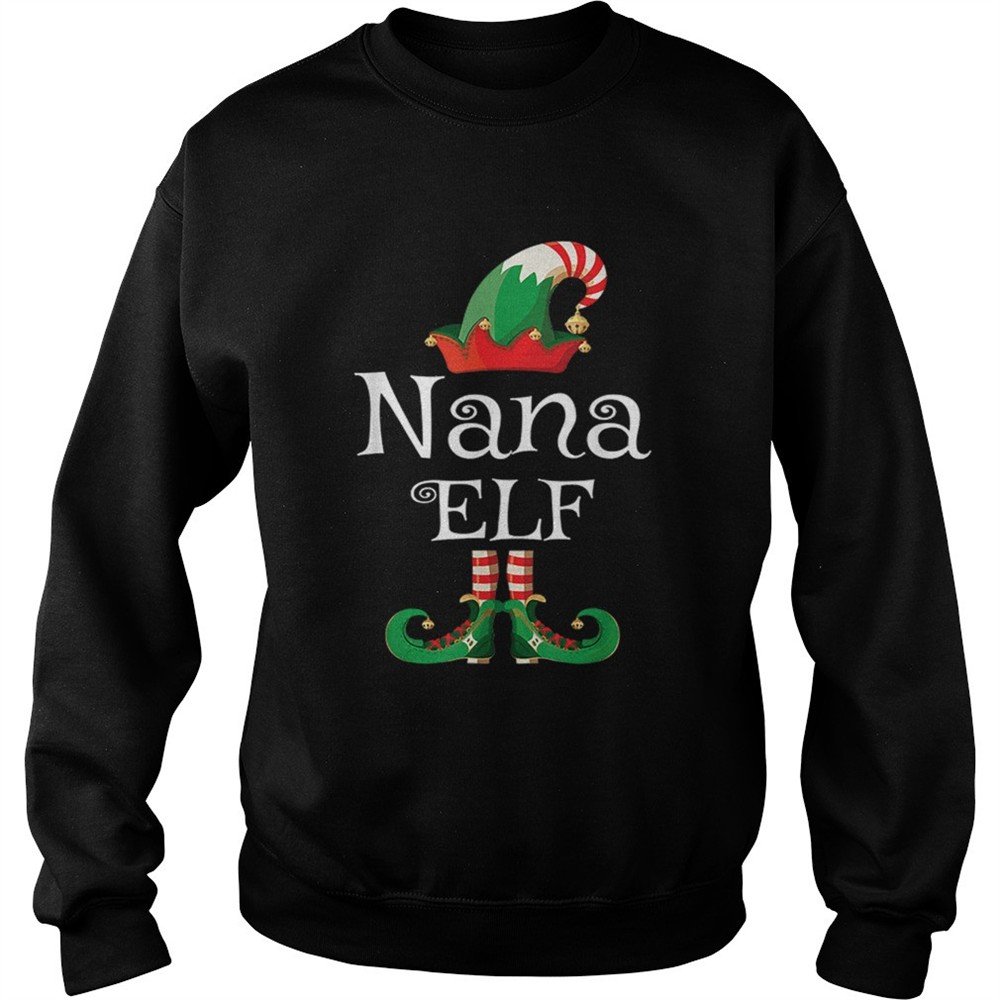 Nana Elf Gift Grandma Elf Matching Family Christmas shirt