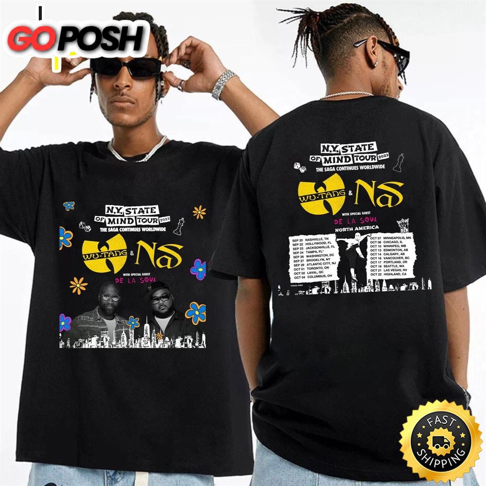 Nas And Wu-Tang Clan’s N.Y. State Of Mind Tour 2023 Unisex Tshirt