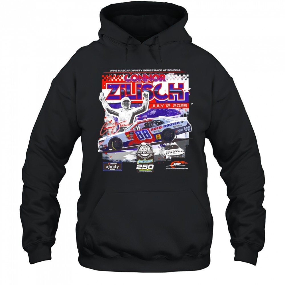 Nascar Connor Zilisch Checkered Flag Sports July 12 2025 signature shirt