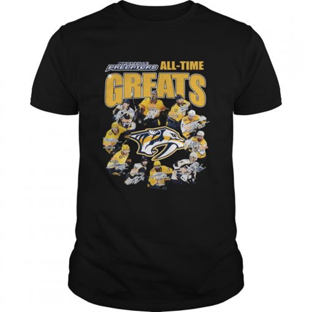 Nashville Predators Alltime Greats Players Signatures shirt
