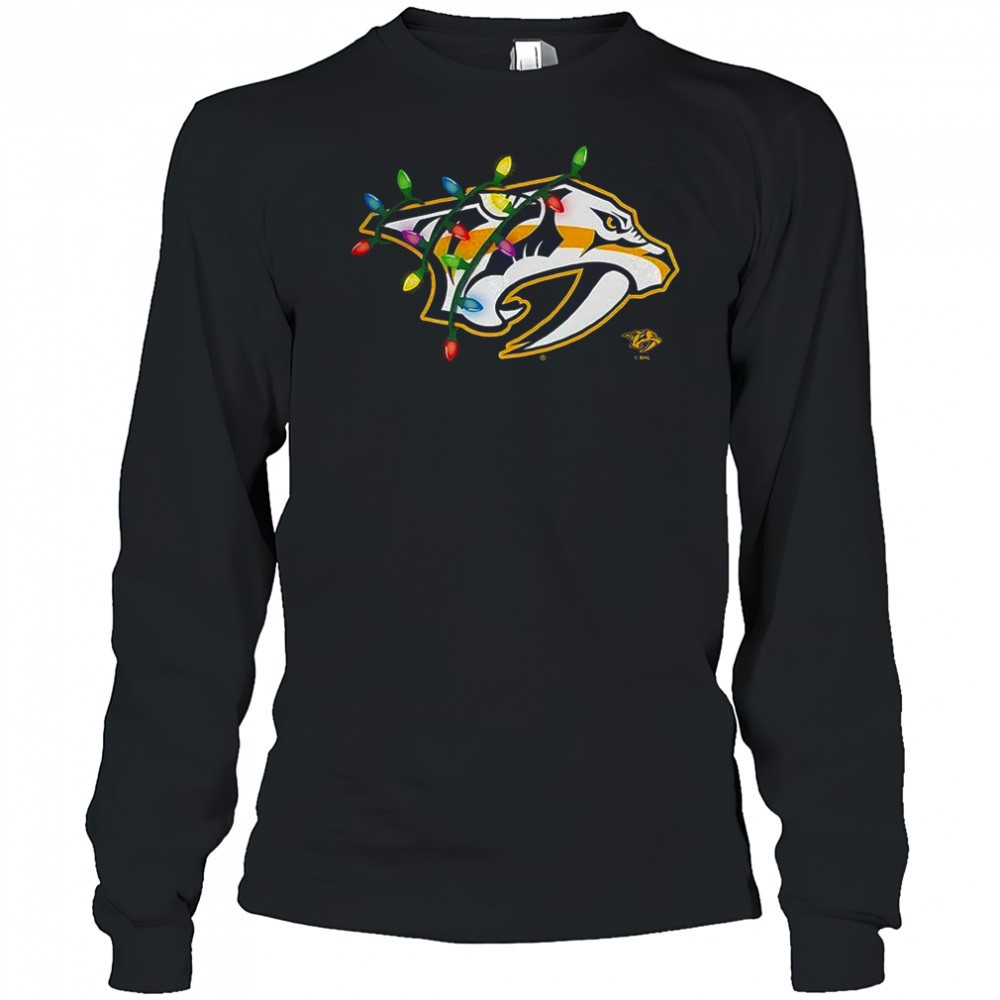 nashville-predators-logo-holiday-merry-christmas-lights-shirt-pgcitv1e Nashville Predators logo Holiday Merry Christmas lights shirt