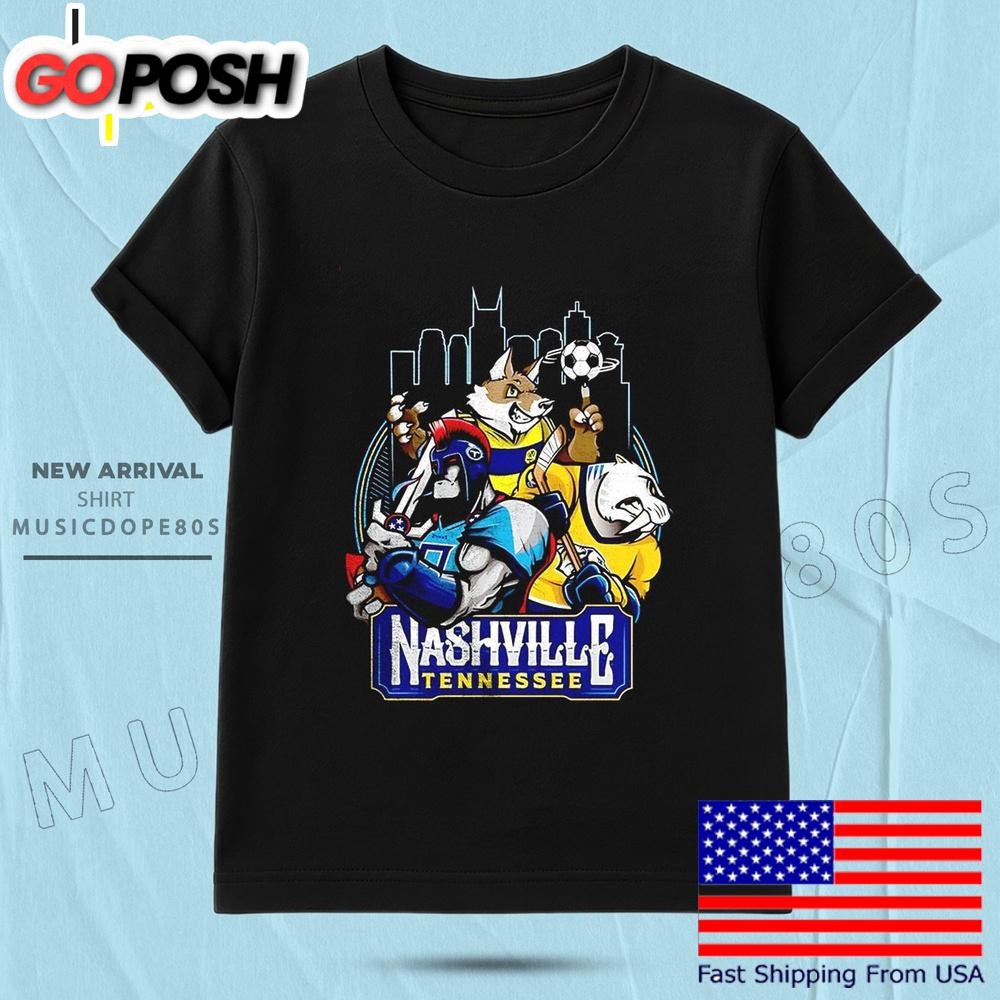 Nashville Tennessee Sports Team Mascot T Shirt