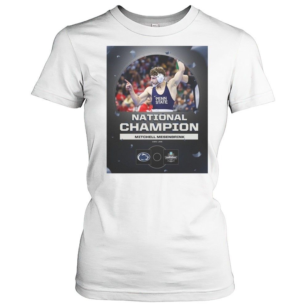 national-champion-mitchell-mesenbrink-165-lbs-penn-state-nittany-lions-wrestling-25dpnyxm National Champion Mitchell Mesenbrink 165 LBS Penn State Nittany Lions Wrestling Championship 2025 T-shirt