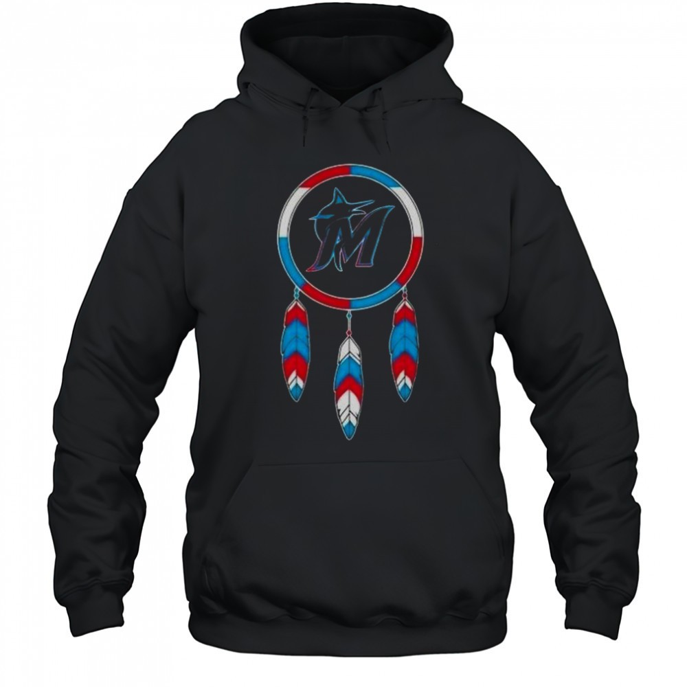 Native American Indians X Miami Marlins Baseball T-Shirt