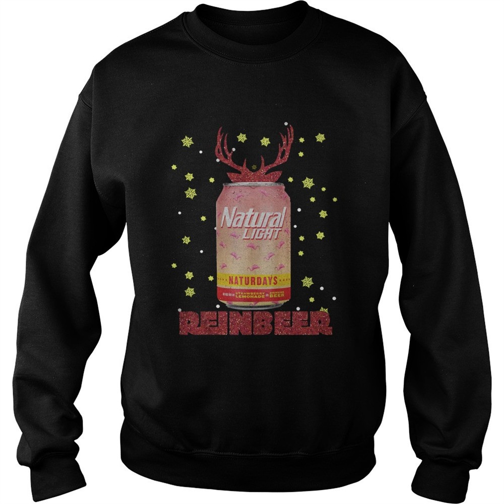 Natural Light Beer Strawberry Lemonade Naturdays Reinbeer Christmas shirt