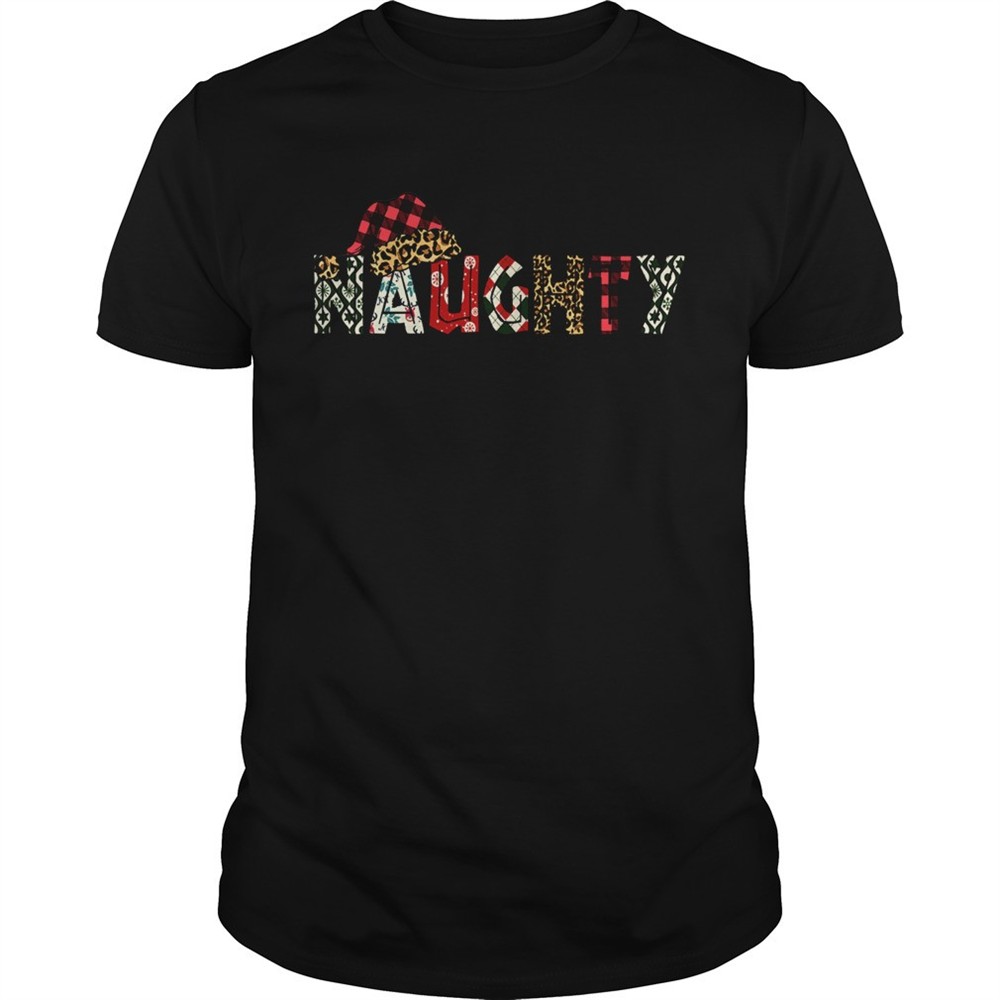naughty-santa-hat-shirt-z925vcdg Naughty Santa hat shirt