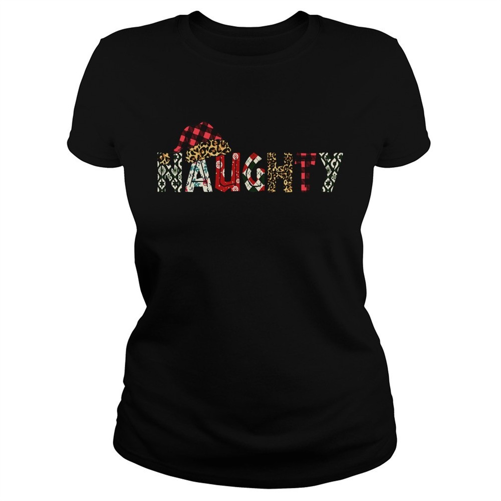 naughty-santa-hat-shirt-z925vcdg Naughty Santa hat shirt