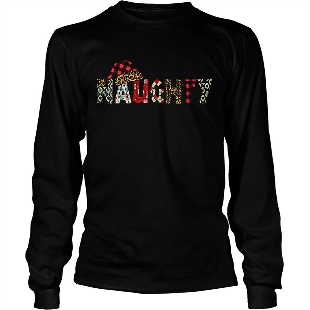 naughty-santa-hat-shirt-z925vcdg Naughty Santa hat shirt