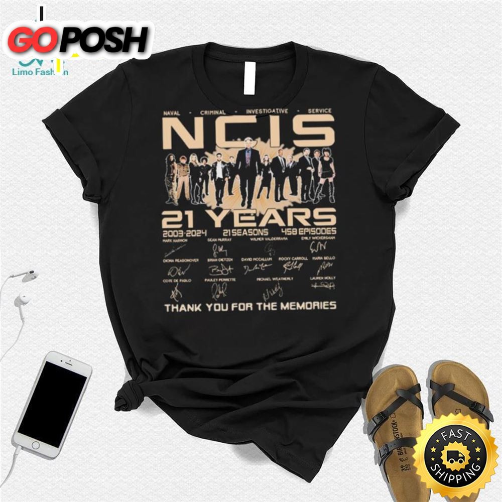 Naval Criminal Investigative Service Ncis 21 Years 2003 2025 Thank You For The Memories Signatures Shirt