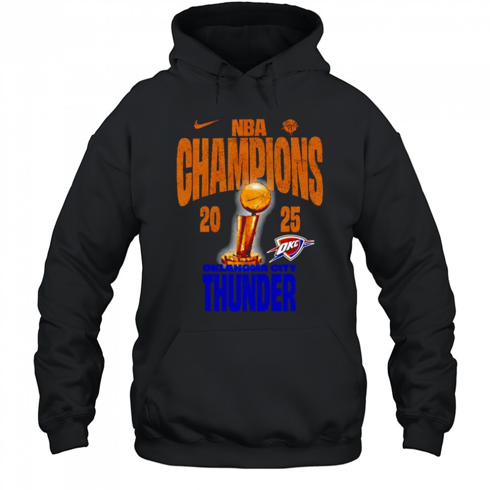 NBA Champions 2025 Oklahoma City Thunder trophy shirt