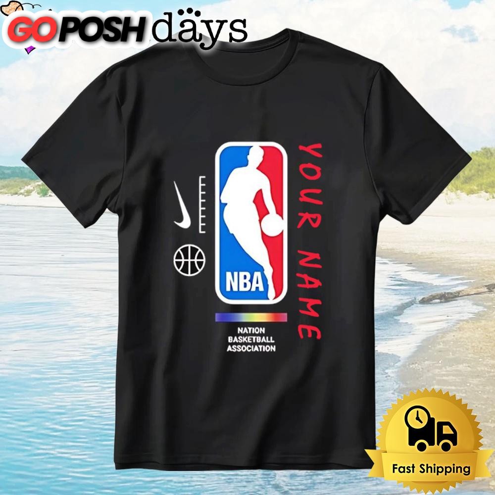 Nba Nation Basketball Association Pride Logo Custom Name T-Shirt