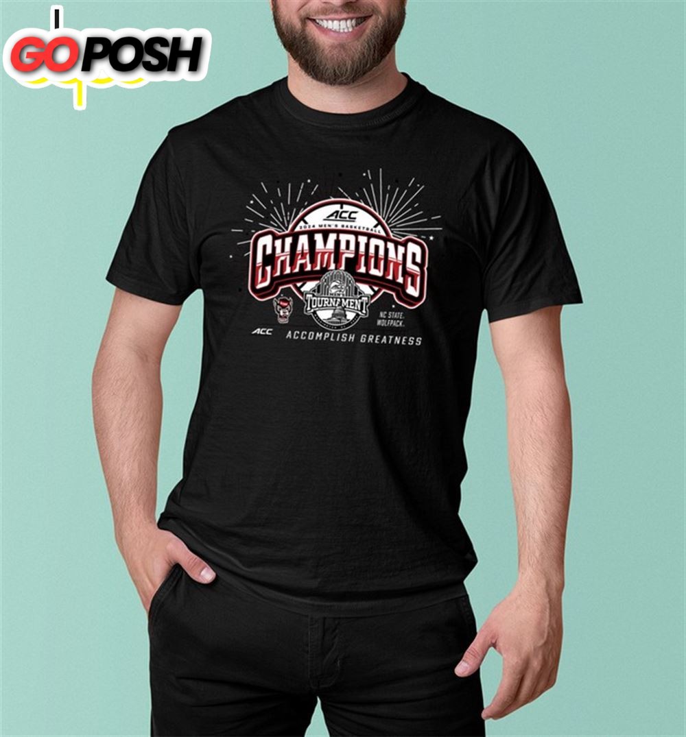 Nc State Wolfpack 2025 Acc Basketball Tournament Champions T-Shirt
