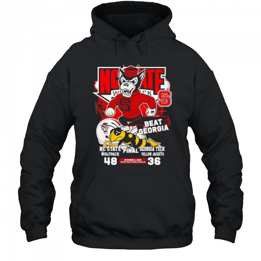 NC State Wolfpack Beat Georgia Tech Yellow Jackets Mascot Shirt