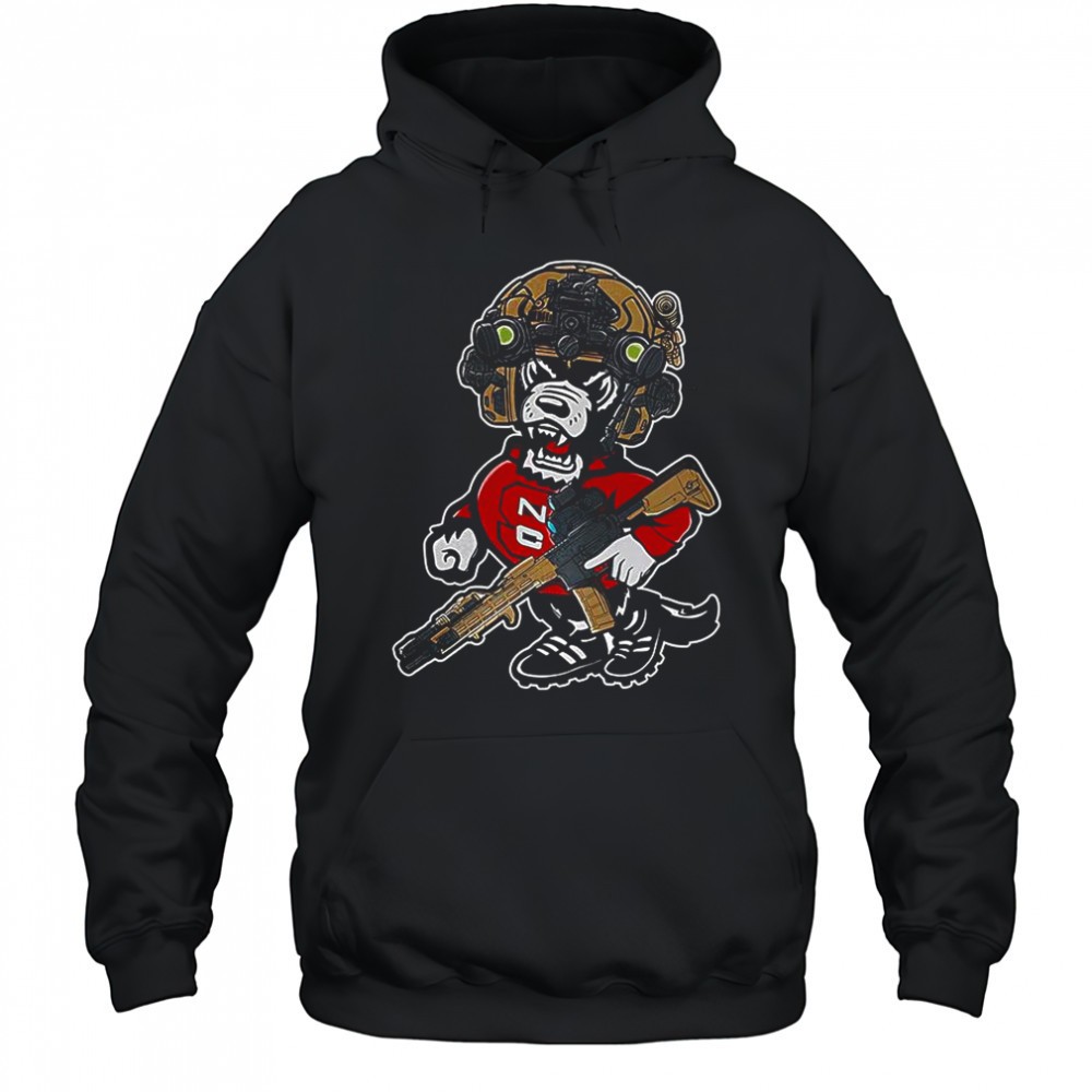 NC State Wolfpack mascot tactical soldier shirt