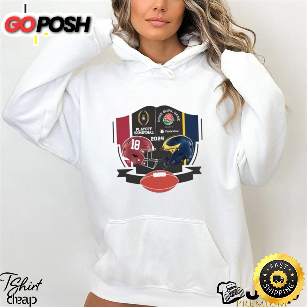 Ncaa Alabama Crimson Tide And Michigan Wolverines College Football Playoff 2025 Rose Bowl Shirt