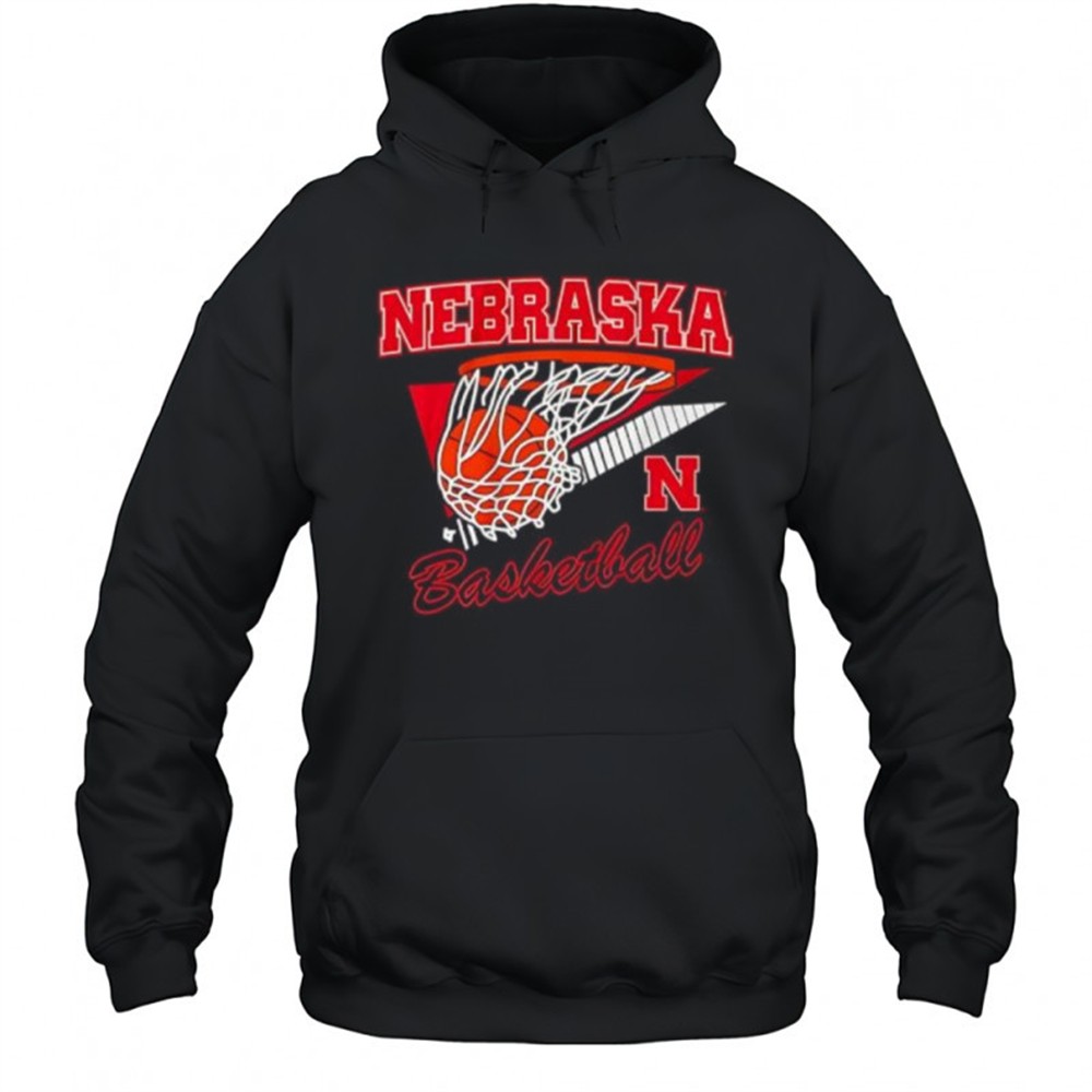 Nebraska Basketball athletic distressed logo graphic shirt