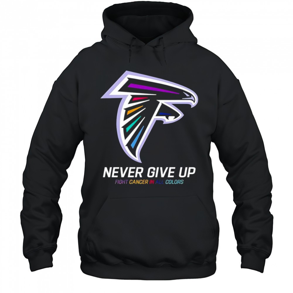 Never give up fight cancer in all colors Atlanta Falcons shirt