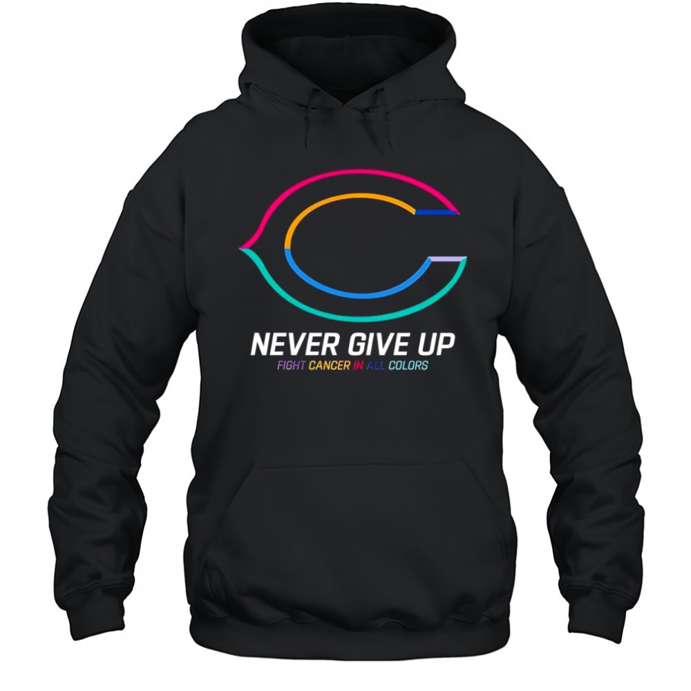 Never give up fight cancer in all colors Chicago Bears shirt