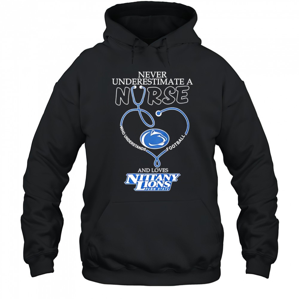 Never Underestimate a Nurse Who Understands Football and Loves Nittany Lions Penn State shirt