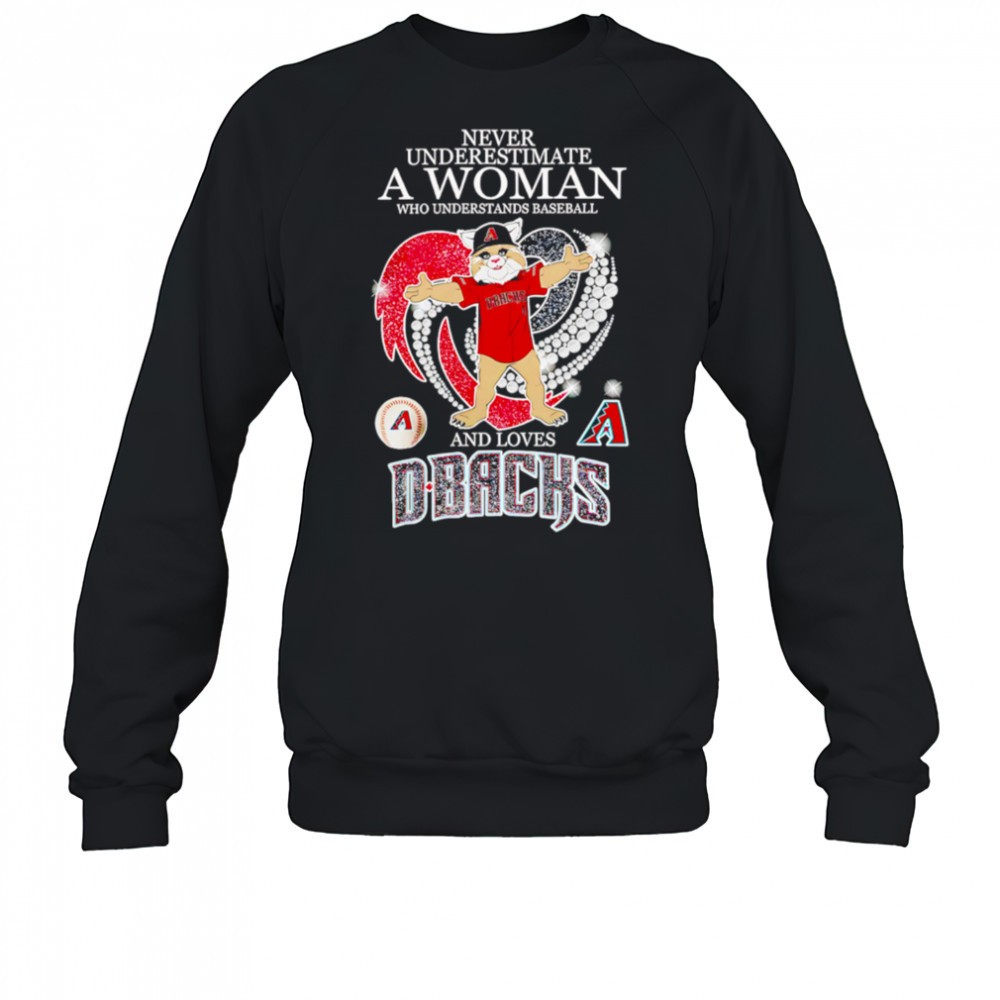 never-underestimate-a-woman-who-understand-baseball-and-loves-arizona-diamondbac-pdc4da0o Never Underestimate A Woman Who Understand Baseball And Loves Arizona Diamondbacks mascot shirt