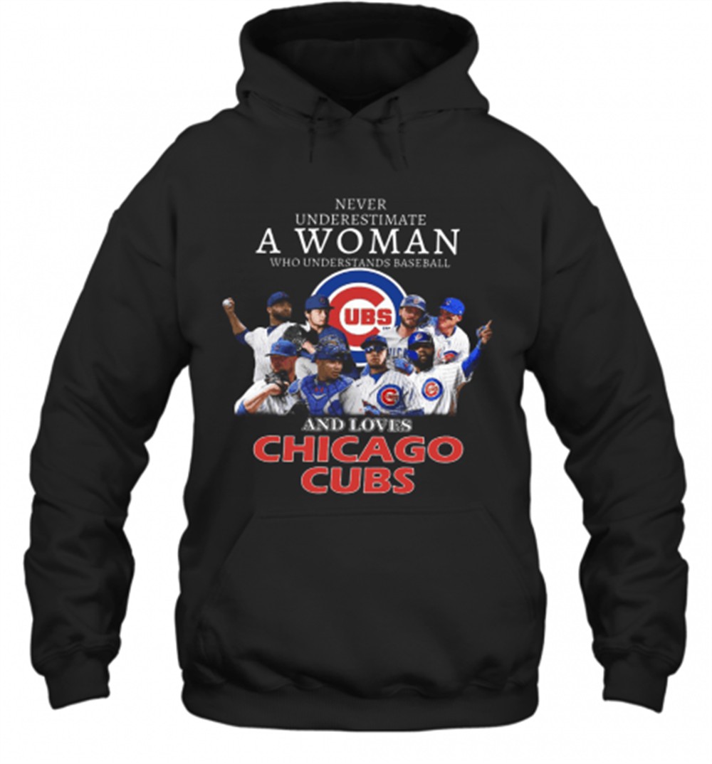 Never Underestimate A Woman Who Understands Baseball And Loves Chicago Cubs T-Shirt