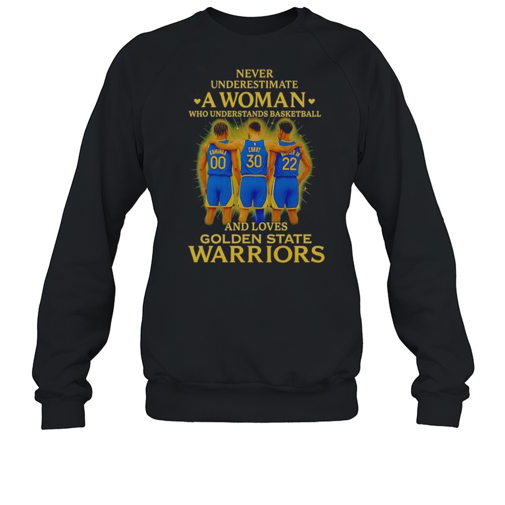 Never Underestimate A Woman Who Understands Basketball And Loves Golden State Warriors Kuminga Curry Butler Shirt