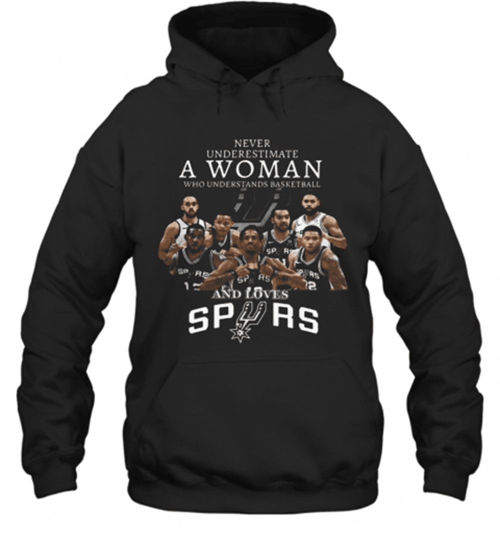 Never Underestimate A Woman Who Understands Basketball And Loves San Antonio Spurs T-Shirt