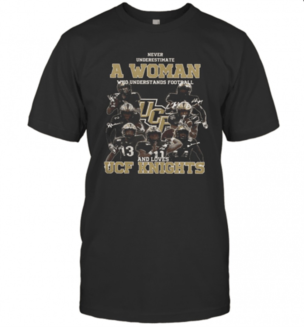 never-underestimate-a-woman-who-understands-football-and-love-ucf-knights-signat-p4zn9bjj Never Underestimate A Woman Who Understands Football And Love Ucf Knights Signature T-Shirt