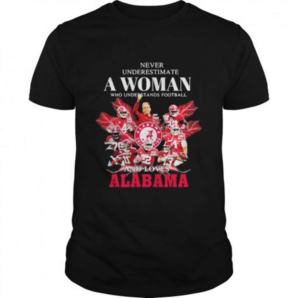 never-underestimate-a-woman-who-understands-football-and-loves-alabama-crimson-t-m1ycl84d Never Underestimate A Woman Who Understands Football And Loves Alabama Crimson Tide shirt