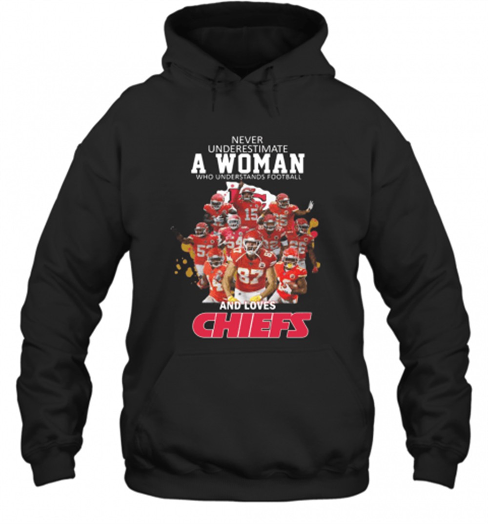 Never Underestimate A Woman Who Understands Football And Loves Chiefs T-Shirt