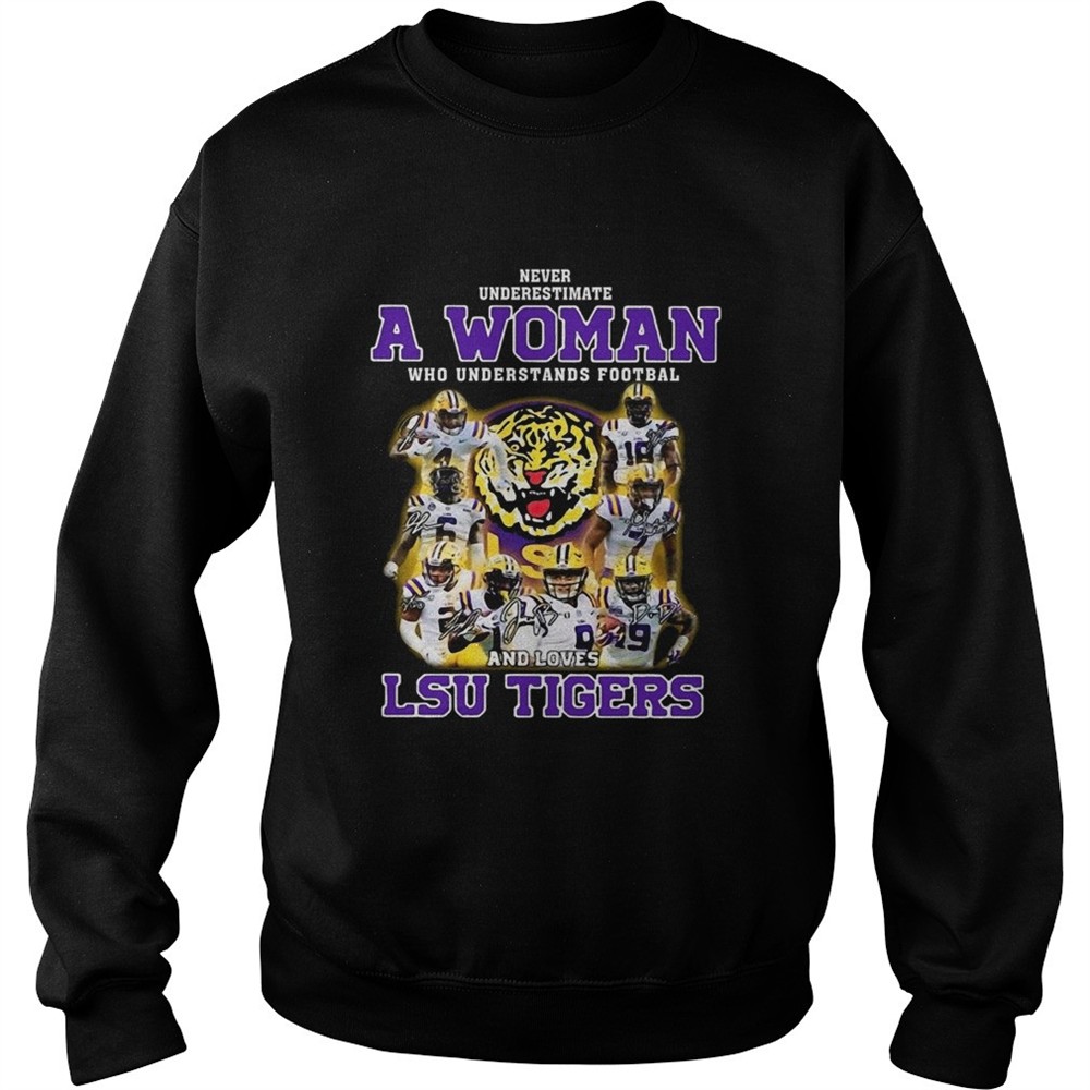 Never Underestimate A Woman Who Understands Football And Loves Lsu Tigers shirt