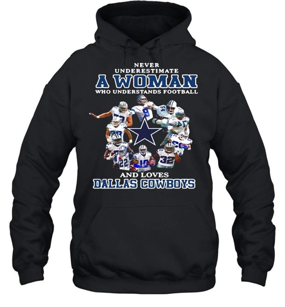 Never Underestimate A Woman Who Understands Football Loves Dallas Cowboys shirt