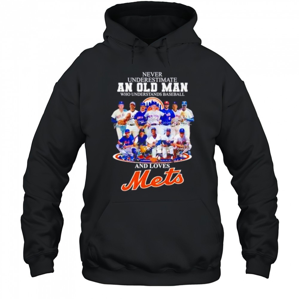 Never underestimate an old man who understands baseball and loves NY Mets shirt