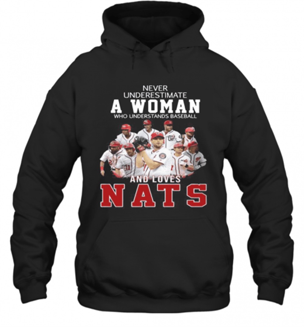 Never Underestimate An Old Woman Who Understands Baseball And Loves Nats T-Shirt