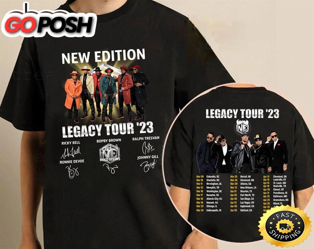 New Edition Band Legacy Tour 2023 Retro Shirt