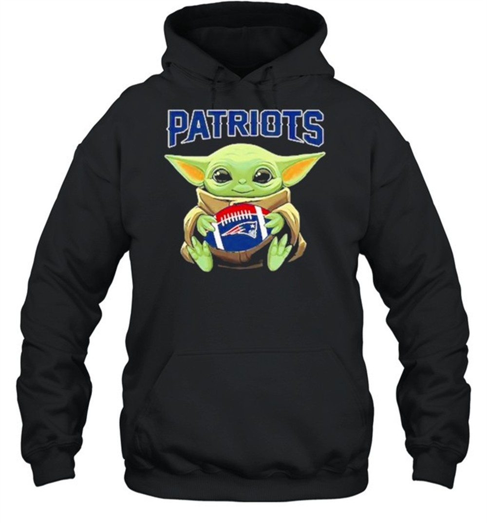 New england american football team face cover baby yoda shirt