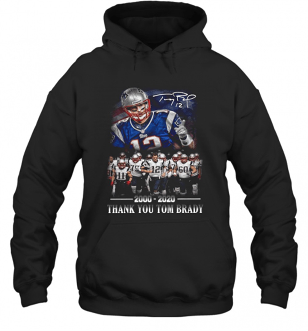 New England Patriots 2000 2020 Thank You Tom Brady T-Shirt