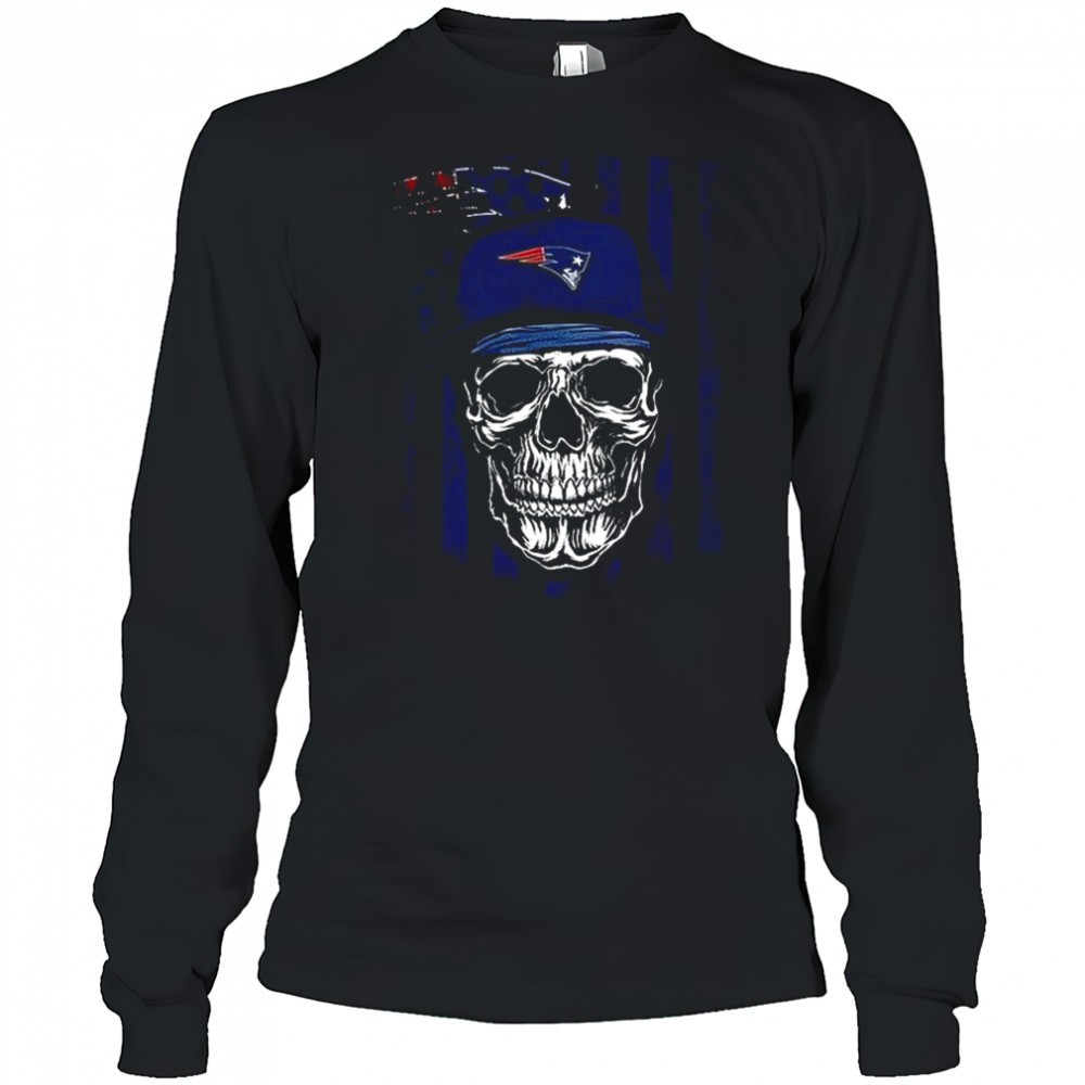 new-england-patriots-nfl-skull-american-flag-football-lover-t-shirt-ubo9n623 New England Patriots NFL Skull American Flag Football Lover T-Shirt