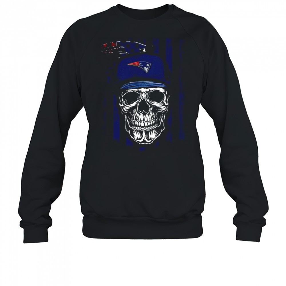new-england-patriots-nfl-skull-american-flag-football-lover-t-shirt-ubo9n623 New England Patriots NFL Skull American Flag Football Lover T-Shirt