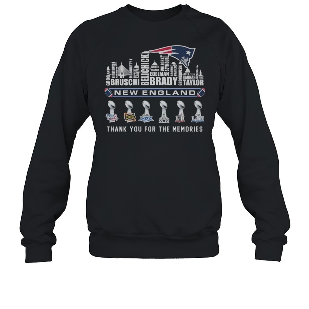 New England Patriots Thank You For The Memories 6x Cup Skylines Shirt